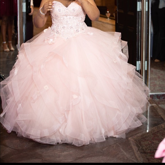 Size 18 authentic Morilee blush pink dress - Picture 3 of 6